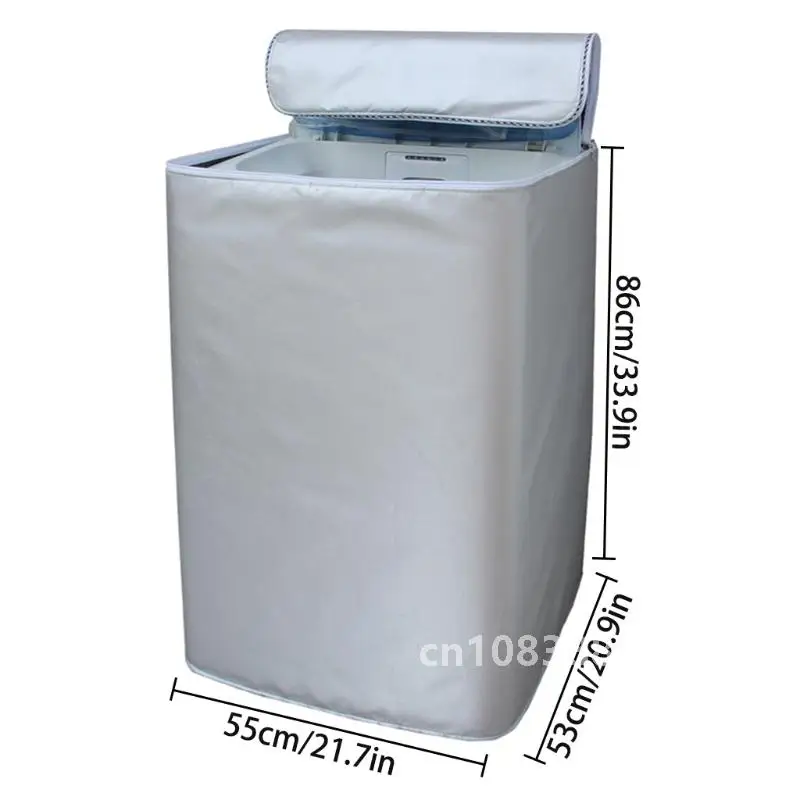 Description Picture 5 of itemWashing Machine Cover Polyester Waterproof Top Load Laundry Dryer Cover Sunscreen Laundry Silver Coating Dustproof Cover