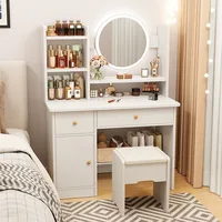 Commode de chambre à coucher moderne et simple avec rangement intégré, style INS, pour petit appartement, table de maquillage 2
