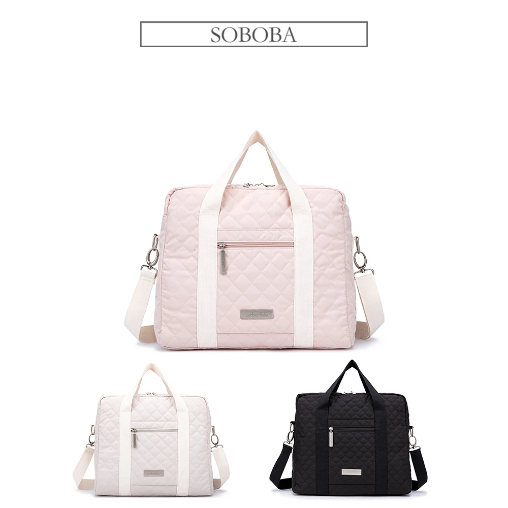 Soboba Fashion Diaper Shoulder Bag with Changing Pad Large Capacity Multi-functional Changing Bag Newborn Baby