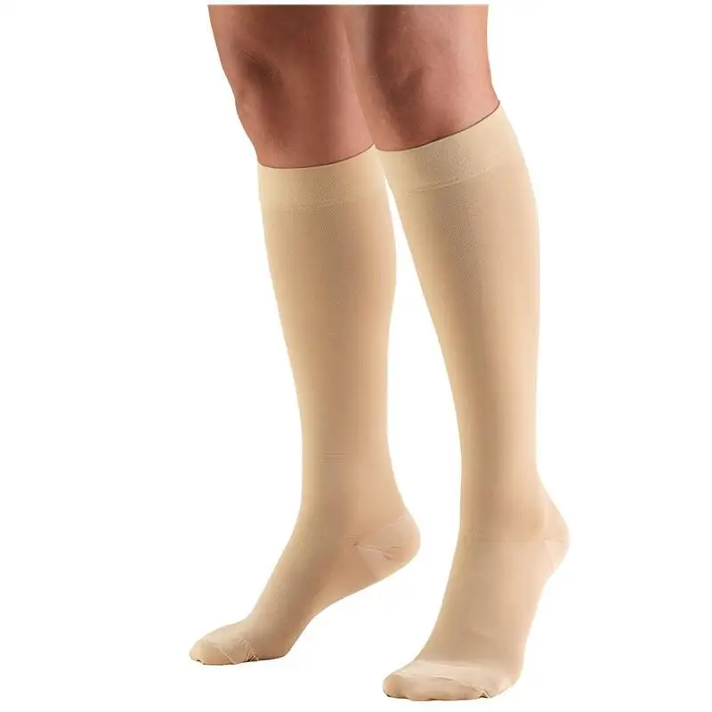 1 Paar kniehohe Kompressionssocken mit geschlossenem Zehenbereich, 23–32 mmHg, für Damen und Herren, Wadenstützsocken, abgestufte Kompression