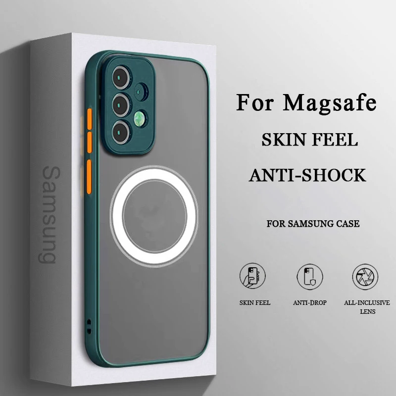 Premium Magnetic Wireless Charging Shockproof Matte Case - Luxury Edition