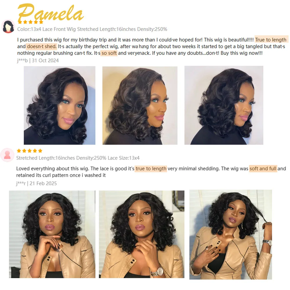 Super Double Drawn 250% Density Wear and Go Glueless Wig Loose Deep Wave 13x4 Lace Transparent Lace Frontal Human Hair Wigs