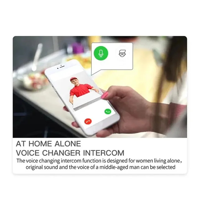 A10F-Smart WIFI Video Doorbell Camera With Night Vision HD Wireless Security Two-Way Intercom Voice Changer For Home 3