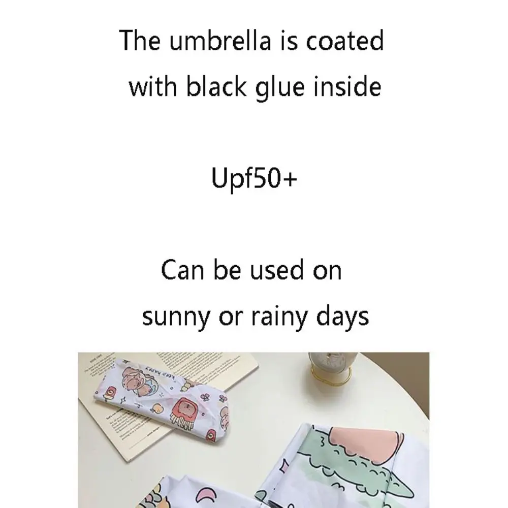Automatic Capybara Umbrella Cute Folding UV Protection Rain Umbrella Dual-use 8 Ribs Sunshade Women Girl mini umbrella folding umbrella automatic umbrella automatic sun umbrella