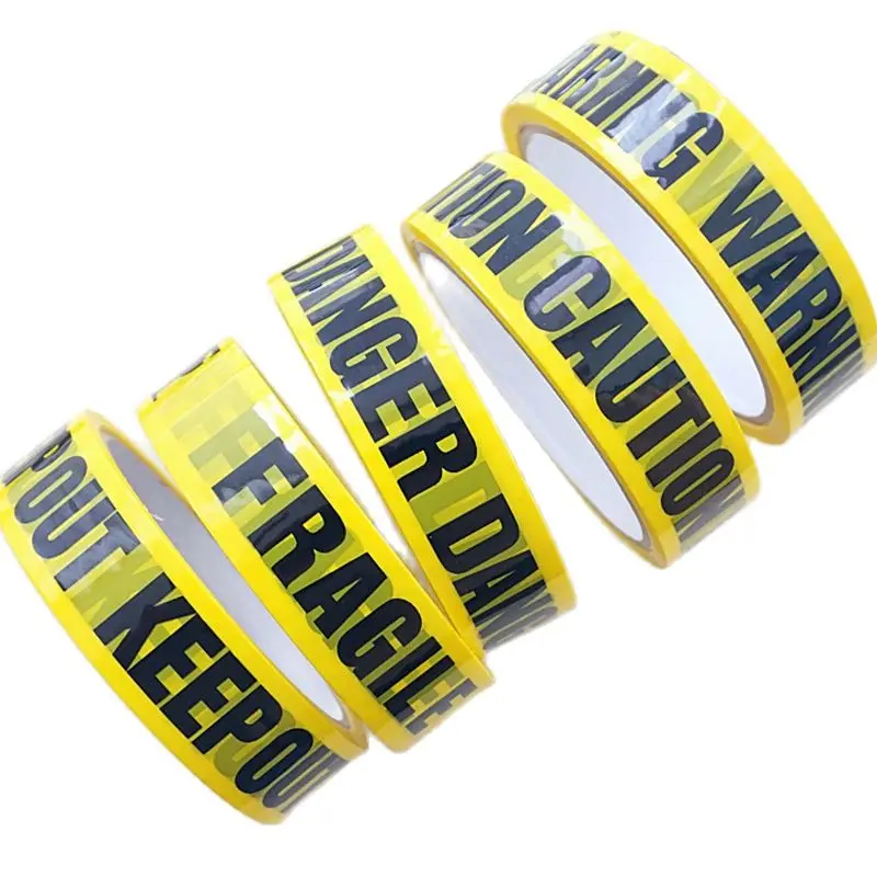 Warning Tape 2.4cm*25m With Marks Creative Remind Danger Caution Fragile Keep Out Warning Safety Adhesive Tapes Decoration caution warning tape