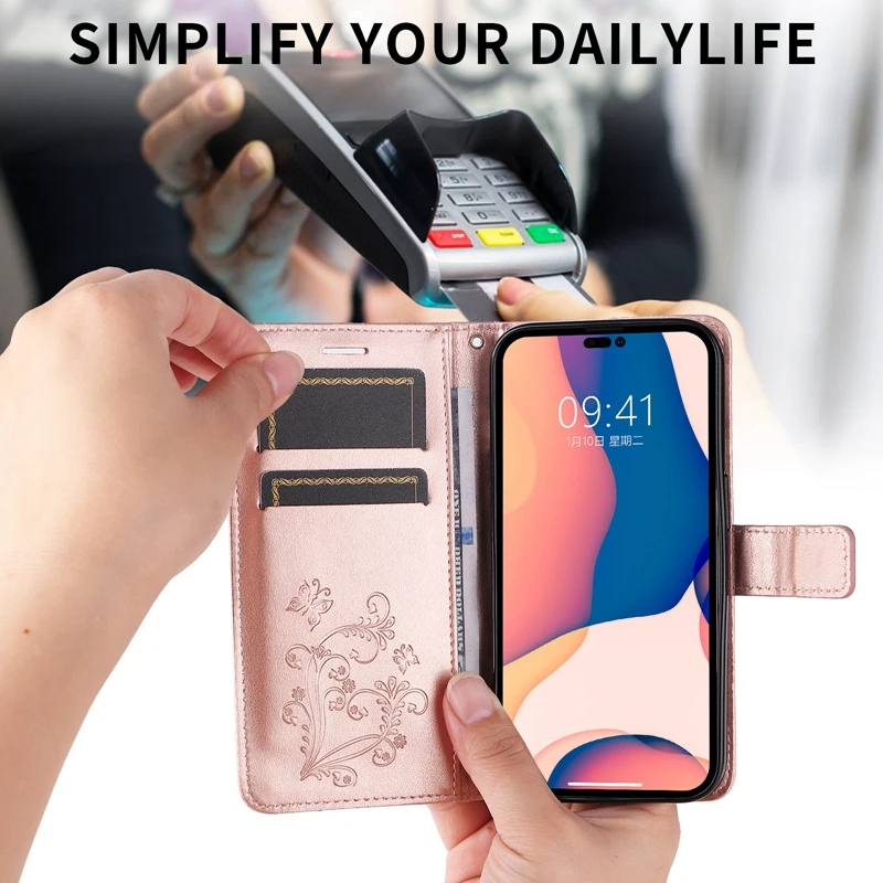 Book Case for Xiaomi Redmi Note 11 Pro 10 9 8 Pro Redmi 10 10C 10A 9C 9A 9T 9 8 8A Embossing Butterfly PU Leather Flip C_voghion.com