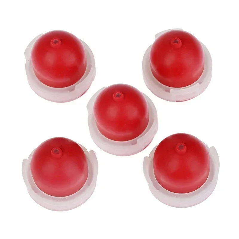 Perforated Red Carburetor Primer Light Bulb 5pcs Trimmer Engine Lawn Mower Accessories Garden Power Equipment Replacement Parts