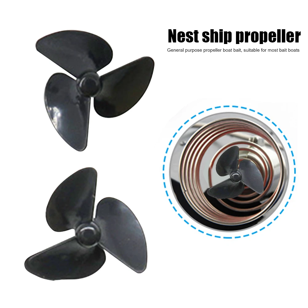 Description Picture 5 of item1Pair 3-Blade Fishing Nesting Bait Boat Propeller RC Boat Underwater Thruster Motor Paddle Accessories for Bass Carpfishing