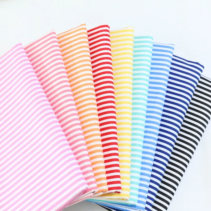 160x50cm Pure cotton fabric, fruit colored striped printed fabric, twill fabric, handmade DIY fabric, bed sheets sewing cloth 3