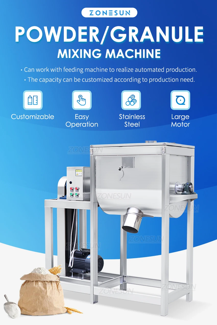 ZONESUN ZS-BM200 Large Capacity Powder Granule Mixing Machine