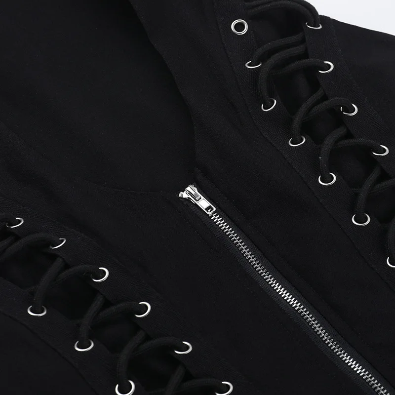 Women's Gothic Zip Slim Tank Top