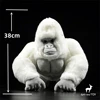 Albino Gorilla High Fidelity Anime Cute Ape Plushie Silverback Plush Toys Lifelike Animals Simulation Stuffed Doll Kawai Toy Gif 2