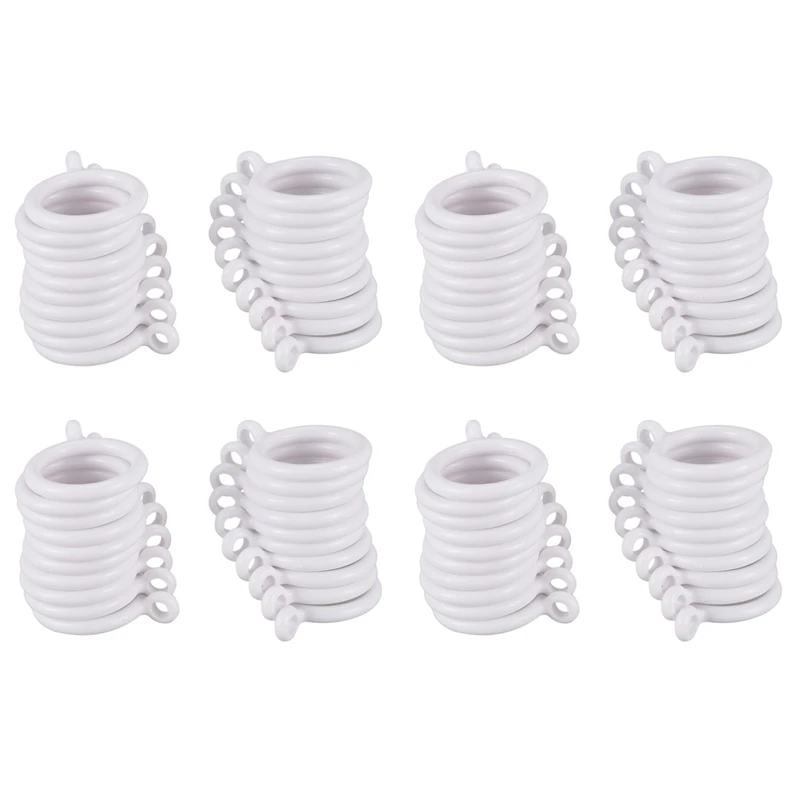

80X White 25Mm Inner Plastic Curtain Rings