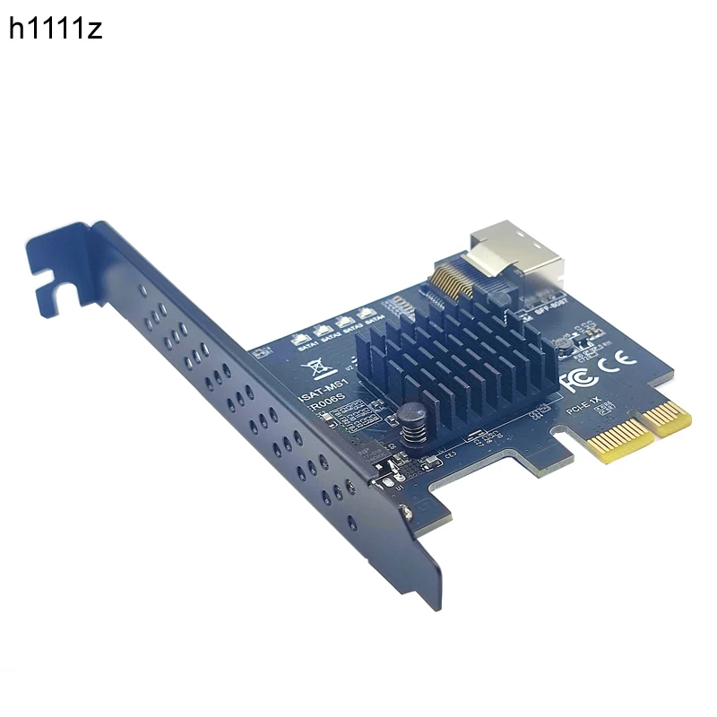 

PCIE to Mini SAS SFF-8087 Expansion Card Support 4 Port SATA 3.0 6Gbps HDD SSD SFF8087 to PCI Express X1 Adapter SATA Controller