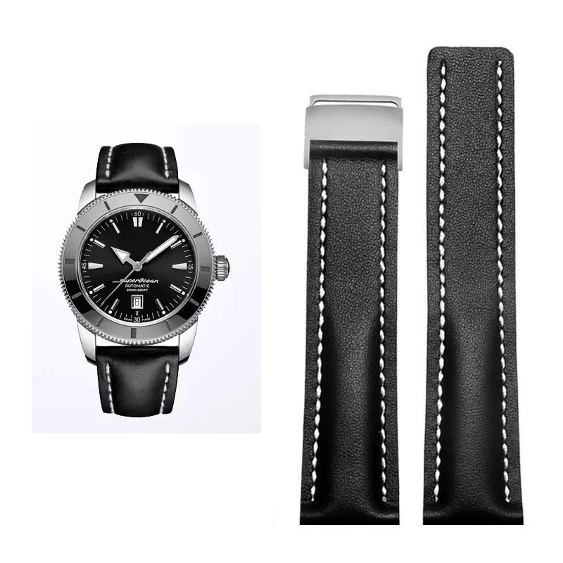 Cinturino Per Orologio In Vera Pelle Di Alta Qualità Per Breitling Superocean Avenger Navitimer Cinturino Da Uomo Orologio Bracciale In Pelle Di Mucca