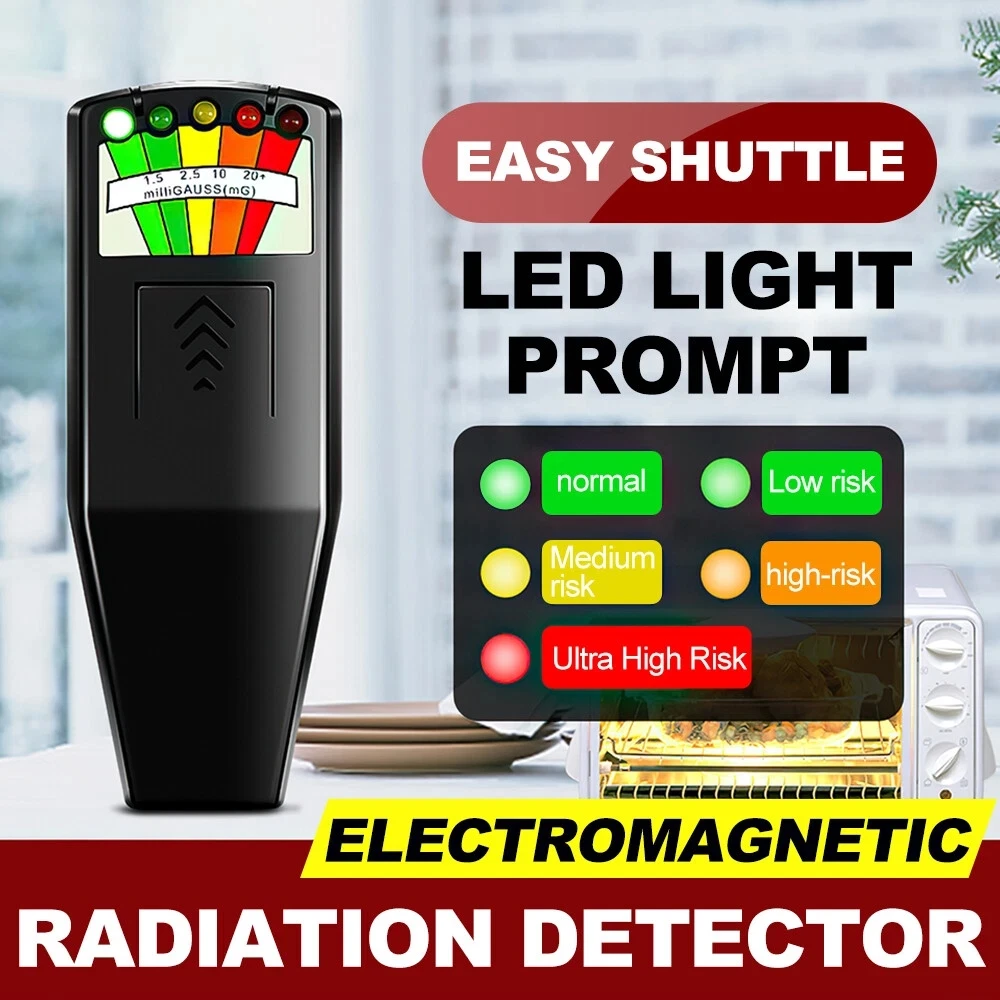 K2 EMF Meter 5-LED Indicator Gauss Meter LCD Digital Electromagnetic Field Radiation Tester Portable Ghost Hunting Detector