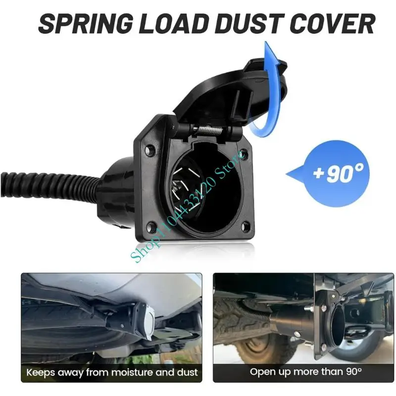 0xxd 플러그 플레이 트레일러 하네스 10p에서 트윈 4+7 핀 ABS PVC 케이블 어셈블리 56038366ab