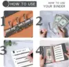 A6 Binder Budget Planner Notebook Pu Covers Folder 6 Hole Binder Pockets Plastic Binder Zipper Money Saving Enveloper 2