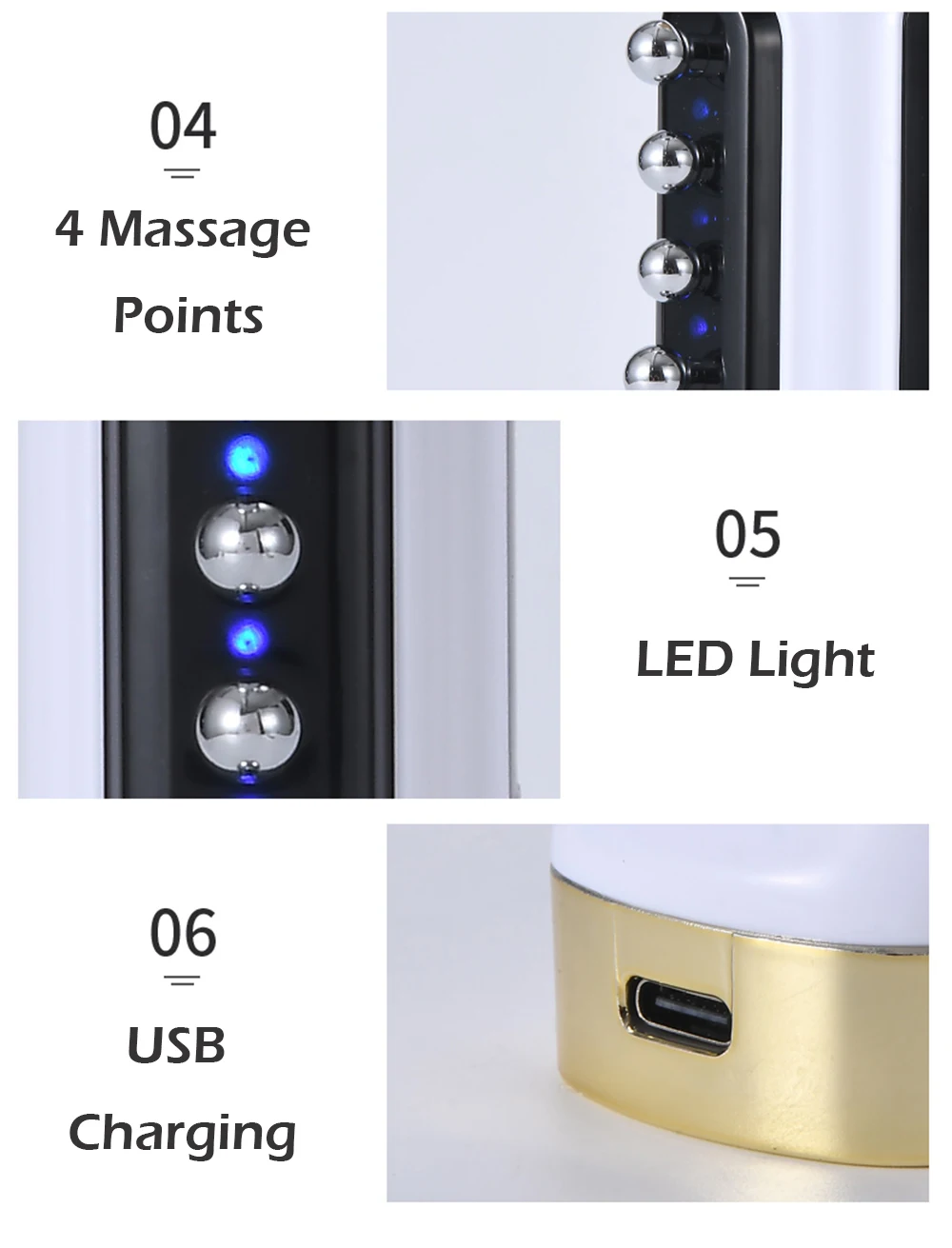4 in 1 Water Oxygen Injector Facial Nano Mist Sprayer Essence Atomization Skin Moisture EMS Micro Current Lifting Heat Massager 3