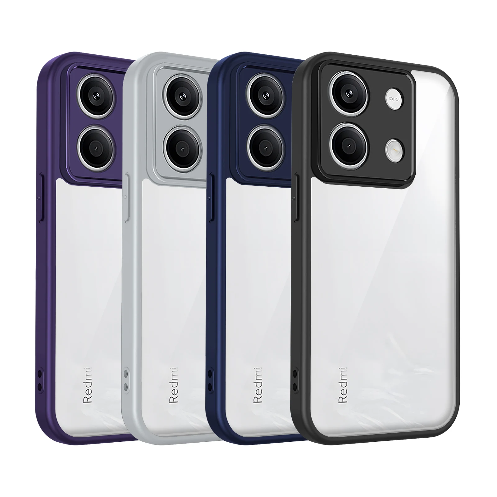 Air Cushion Silicon Bumper Clear Matte Back Phone Case