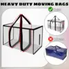 Large Clothes Storage Bags with Lids Clear Moving Bags Heavy Duty Moving Totes Packing Bags with Zips for Moving Clothes 4