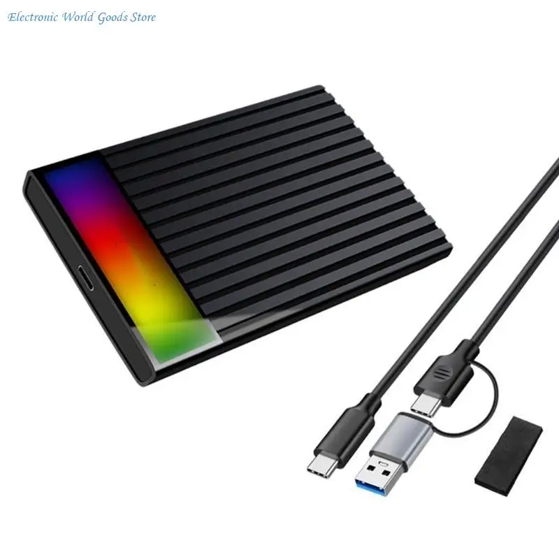 A3PD 프로페셔널 6Gbps 2.5인치 USB C SSD 인클로저 하드 드라이브 인클로저 SSD 박스