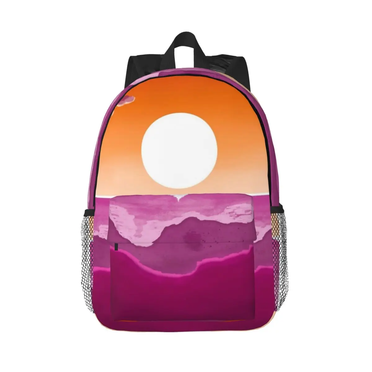 

Subtle Stealth Lesbian Sunset Flag - Subtle Lgbt Flag Design Backpacks Boy Girl Bookbag School Bags Laptop Rucksack Shoulder Bag