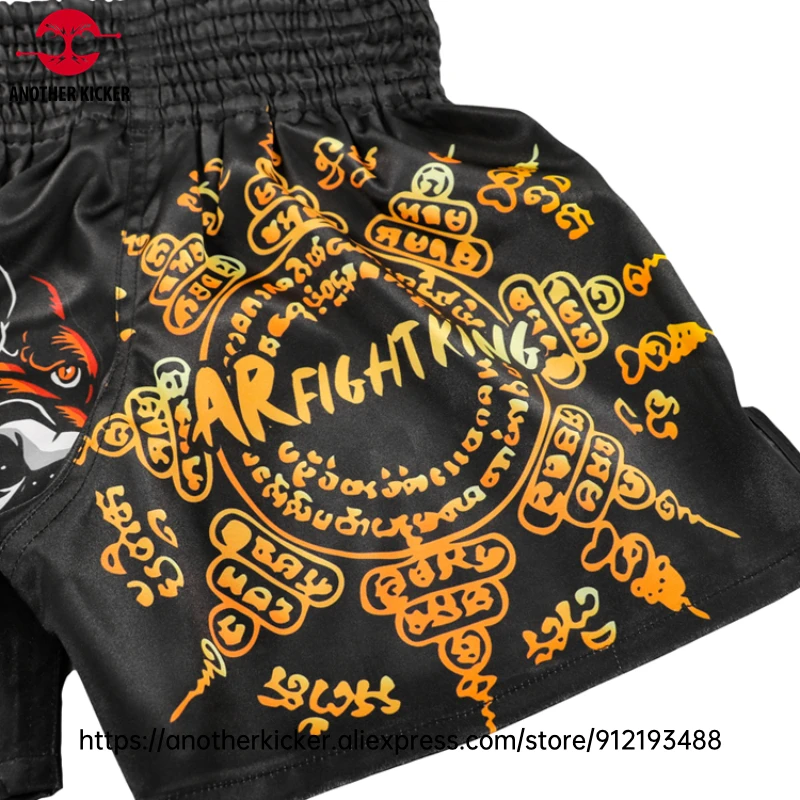 Muay Thai Shorts MMA T Shirt Tiger Sublimated Boxing Shorts Rashguard Set Martial Arts Combat Fight Kickboxing Training Uniform