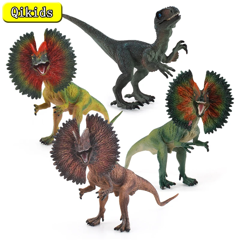 Dinosaur Toy Model Lifelike Dilophosaurus Velociraptor Dinosaurs Figure Action Figures Jurassic World Dino Toy for Children Gift