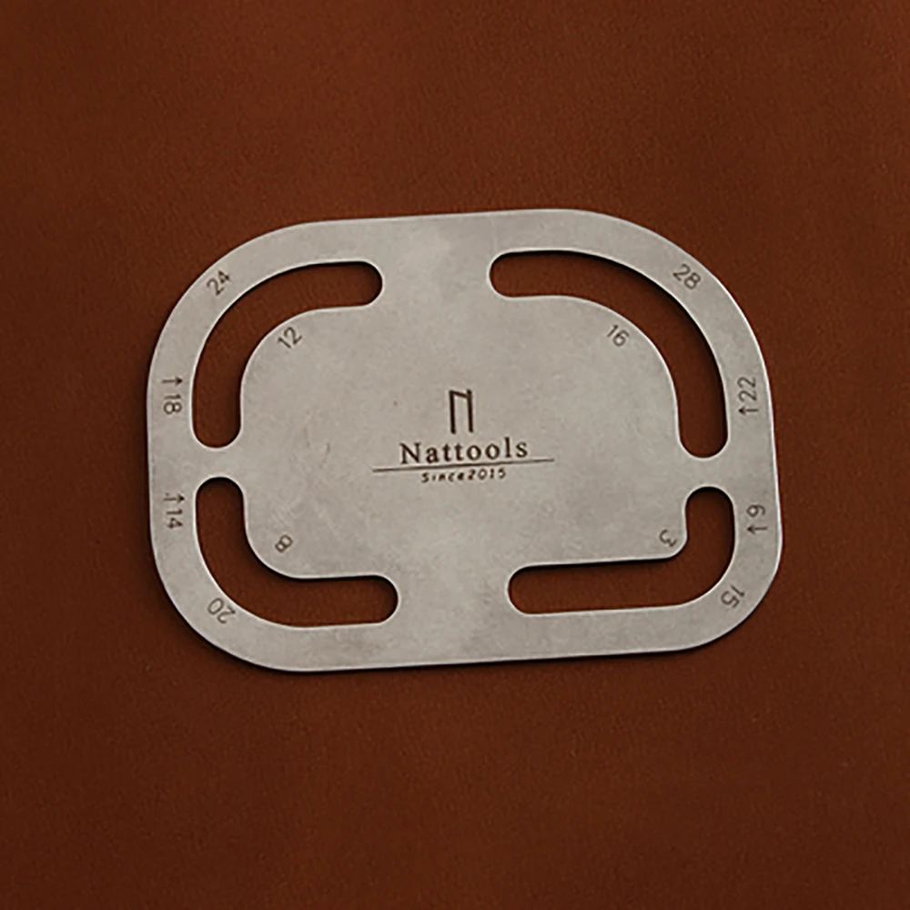 Leather Strap Measure Stencil Template Stainless Steel Watchband Measuring Tool Set leather craft tools