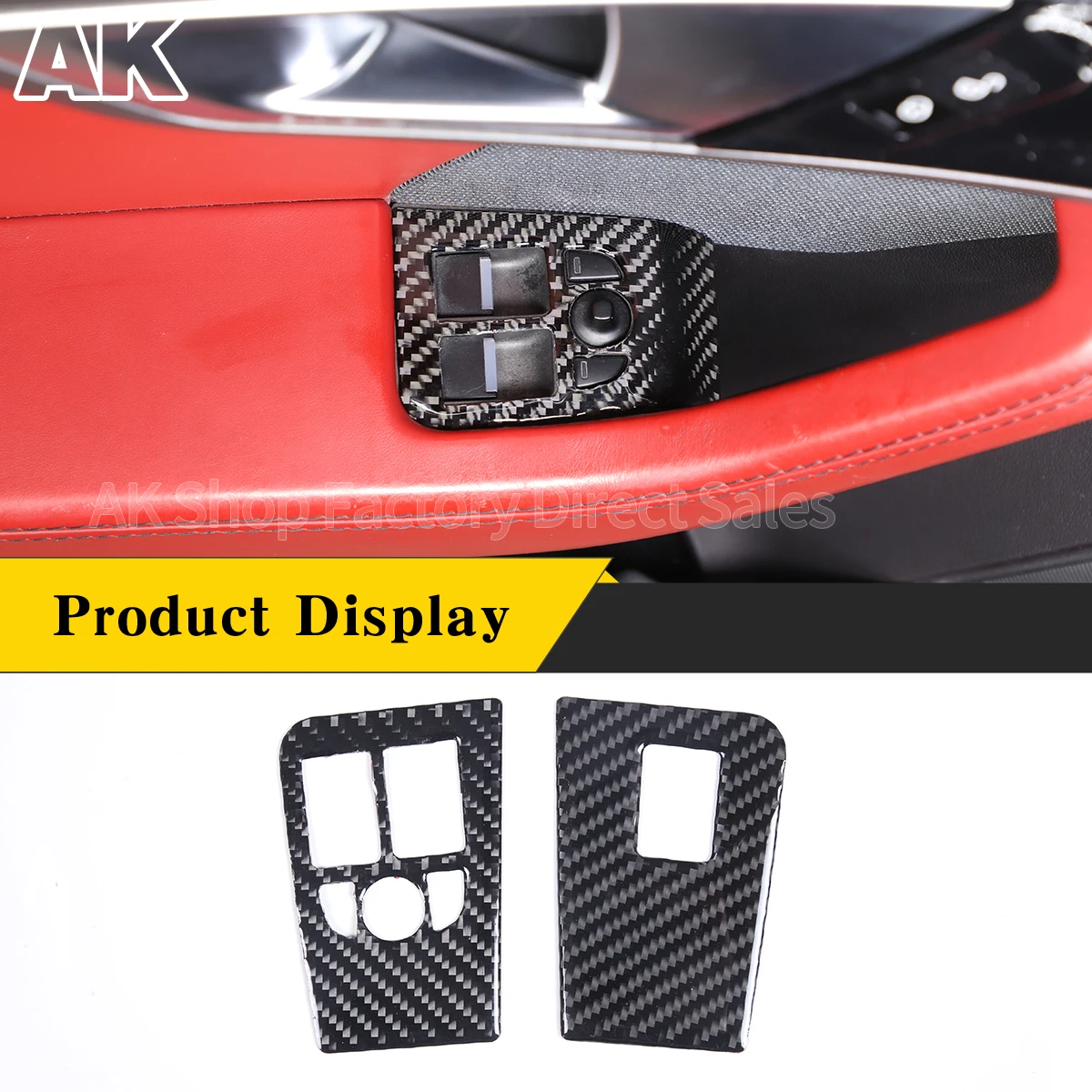 

For Jaguar F-TYPE f type 13-22 Car glass lift decorative frame sticker soft carbon fiber Window frame protection accessories LHD