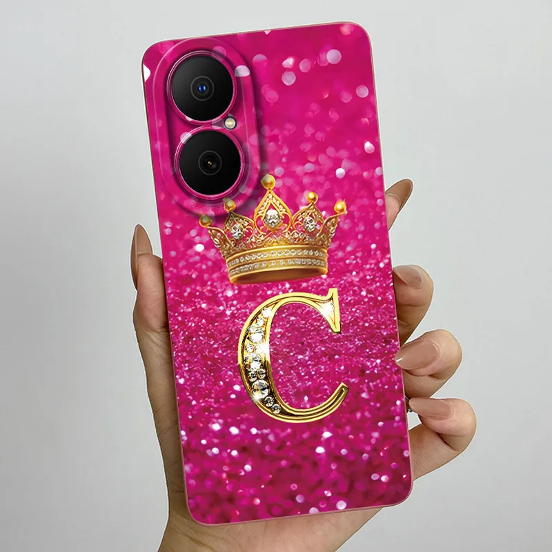 Fashion Initial Letter Couple Phone Case - Soft Silicone TPU Protective Casing