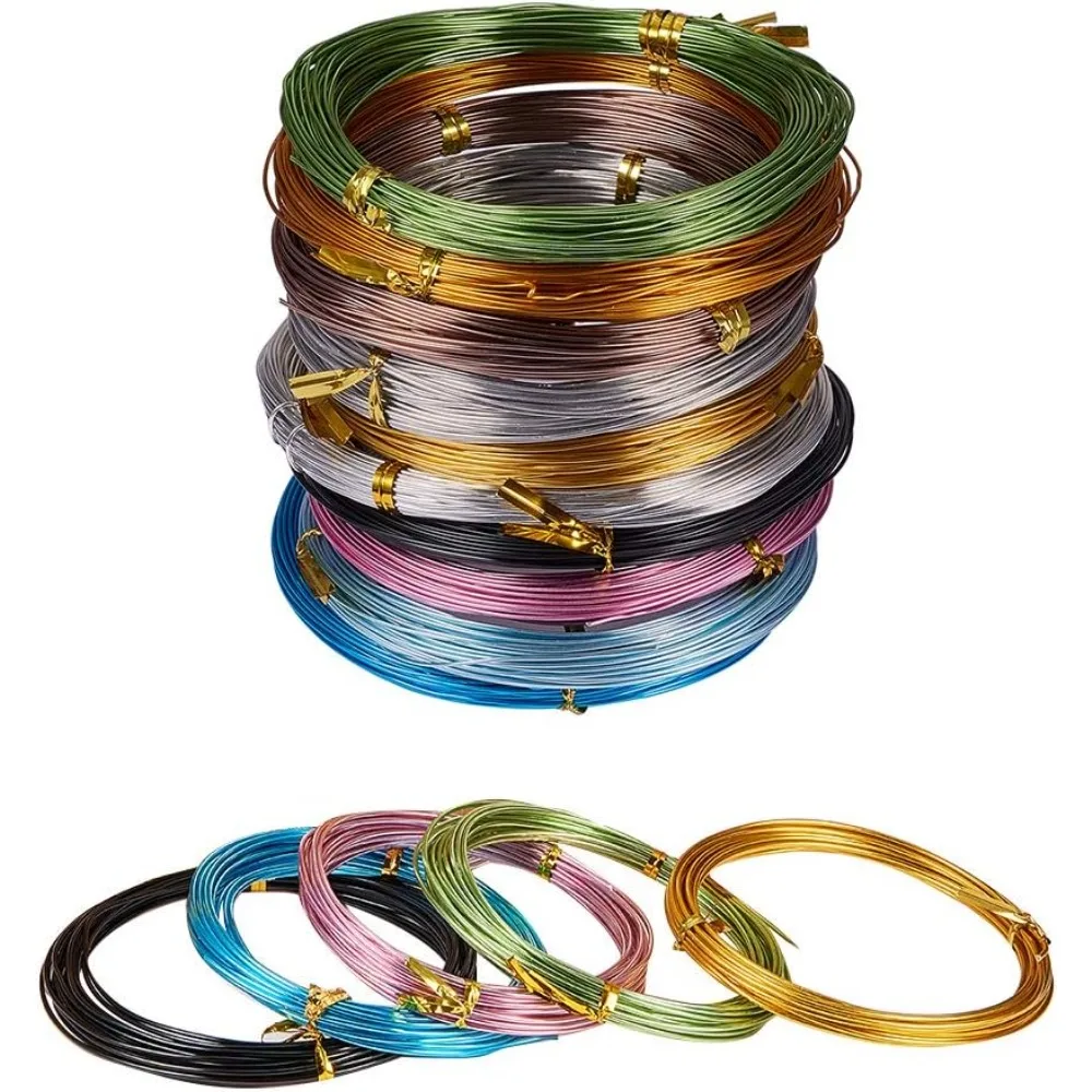 

10 Colors 650 Feet Aluminum Wire 12 15 18 20 Gauge Bendable Metal Craft Wire Flexible Sculpting Beading Wire for DIY Wrapped