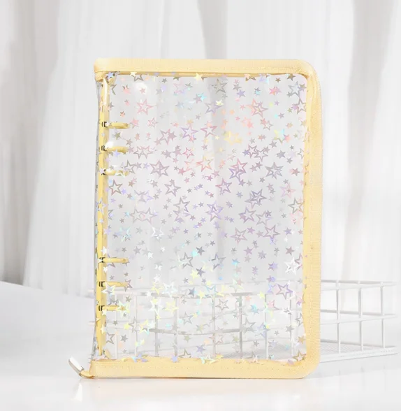 Red Star Glitter DIY Binder for Photocards and Planning