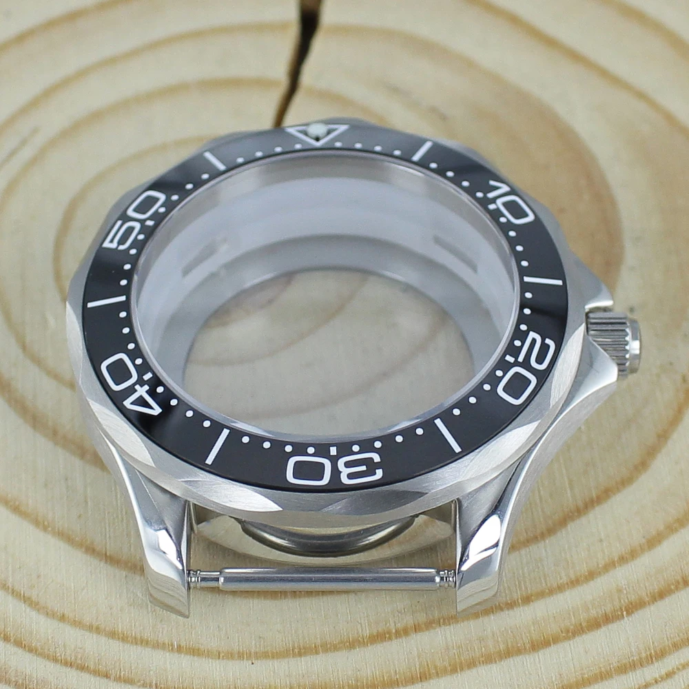41 mm silbernes Uhrengehäuse, Edelstahlgehäuse, Saphirglas, 10 ATM, für Seamaster 300 NH34 NH35 NH36NH38 Uhrwerk, Uhrenzubehör – Detail 9