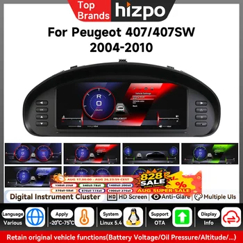 Panel de Instrumentos LCD para Automóvil Hizpo, para Peugeot 407 407SW 2004-2010, Pantalla Digitalizable, Velocímetro, Juego de Indicadores 1