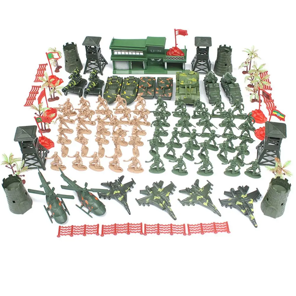 

122 pcs Kids Gift 6cm Assorted Accessories Plastic Toy Soldier Model Model Building Kits Mens Playsets Military Playset