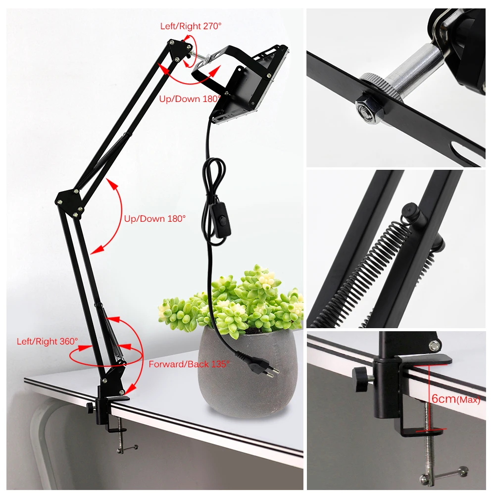 50W 100W 150W LED Grow Light With Stand Full Spectrum Sunlike LED Phyto Lamp For Indoor Greenhouse Plant Growth Lighting