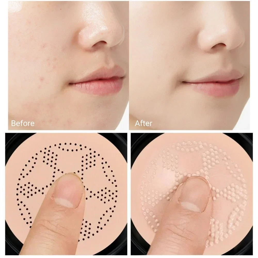 Air Cushion Cream BB Cream Mushroom Head Air Cushion with Powder Puff Moisturizing Brightening Foundation Concealer CC Cream Base Makeup Cosmetics