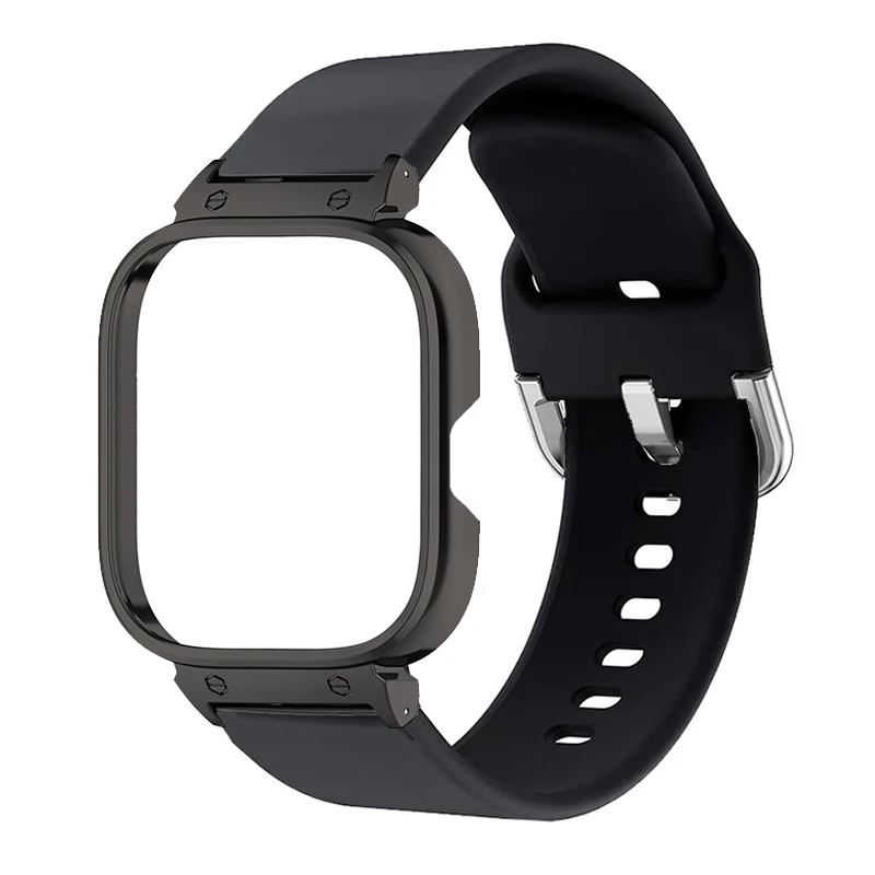 

Strap Case Protector for Redmi Watch 4 Silicone Bracelets for redmi watch 4 Watchband redmiwatch 4 Bands Metal Protective Cover