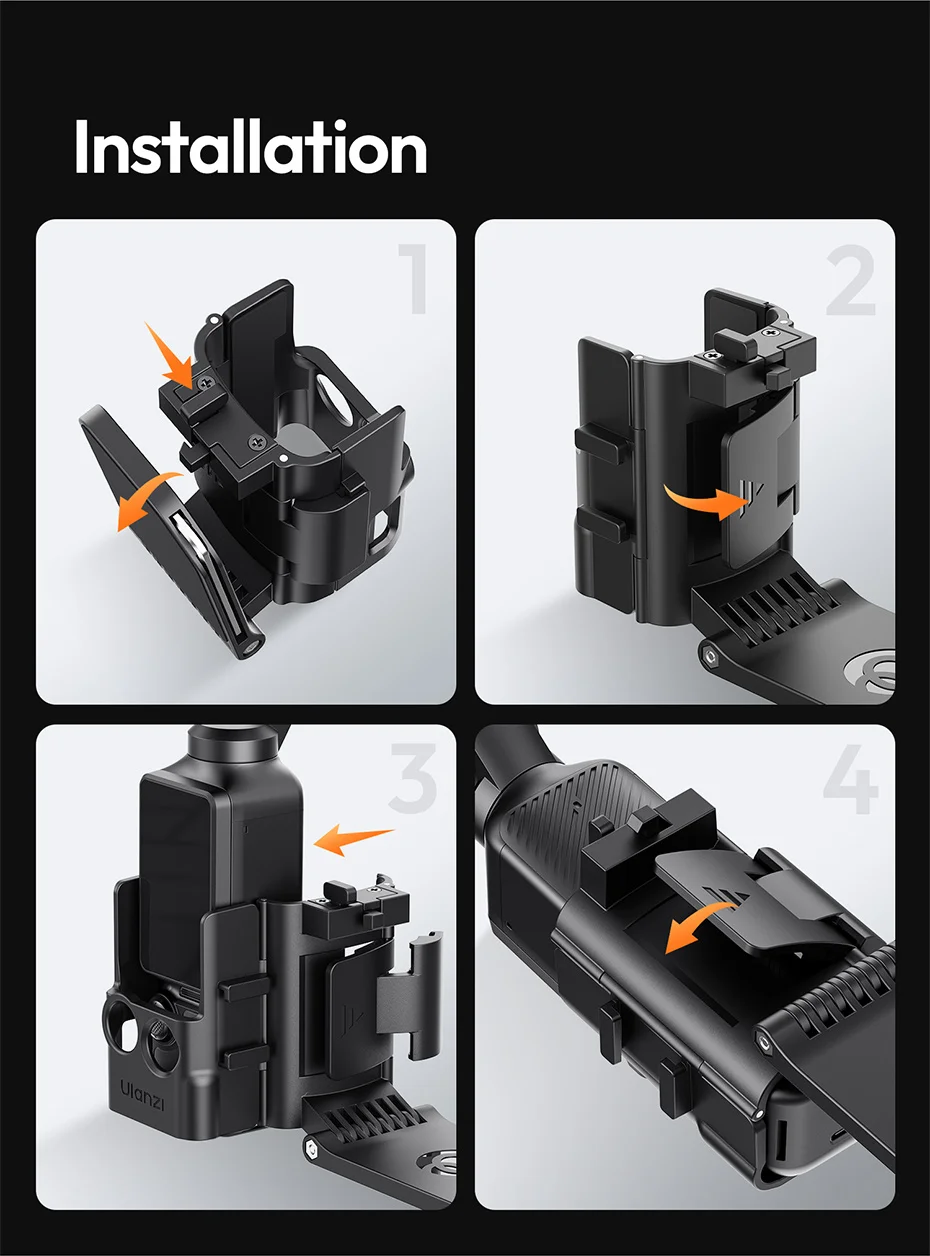 Ulanzi PK15 Pocket 3 Magnetic Mount Expansion Holder Mount for OSMO Pocket 3 Co