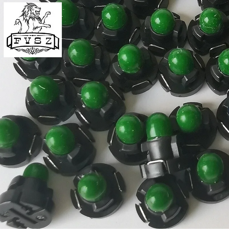 자동차 실내 조명 표시기 웨지 대시보드 그린 램프, 자동차 계기판 전구, DC 12V, T3 LED 캔버스 그린 램프, 10 개