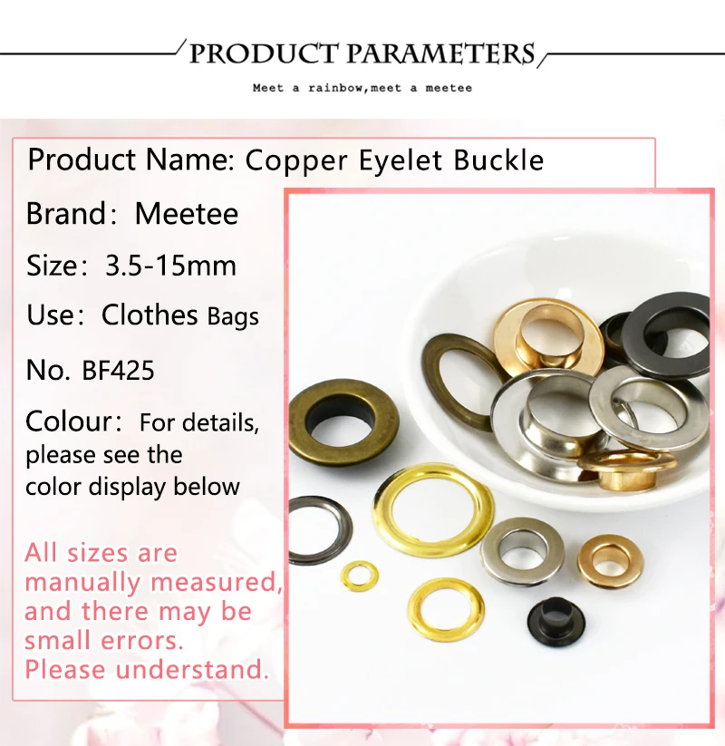 Sale!ハンドメイド♪セクションミンク　ピカピカミンクのチューブマフ　スヌード Meetee 50pc 3.5-15mm Pure Copper Eyelet Buckles O Ring Rivet