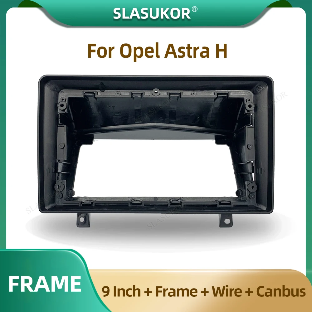 

9-дюймовый автомобильный радиоприемник для Opel Astra H 2004-2014, видеопанель, проигрыватель, аудио рамка, комплект крепления приборной панели с проводом Canbus