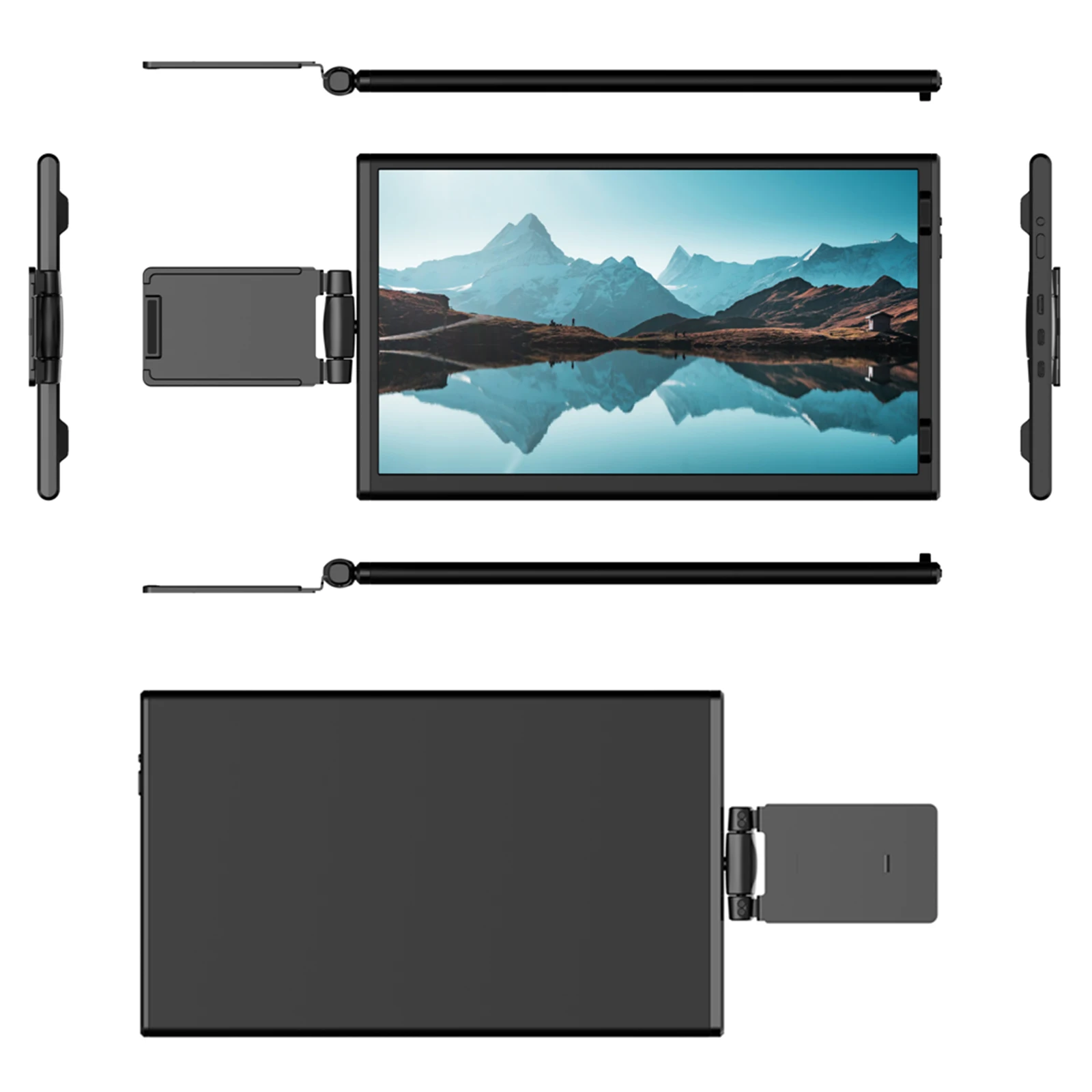 14.1인치 노트북 확장 스크린 타입-C/HDMI 호환 외부 보조 노트북 모니터 플러그 앤 플레이 노트북 액세서리