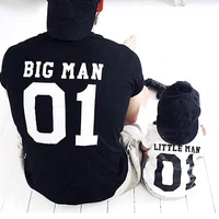 Summer Father And Son Big Man Little Man Cotton Short Sleeve Dad And Me Family Set King And Prince T-shirts For kids And Adults 2