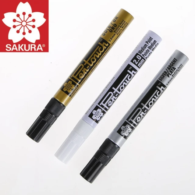 Metallic Gold Permanent Marker  Stationery Gold Silver Markers - 2pcs Gold  Silver - Aliexpress