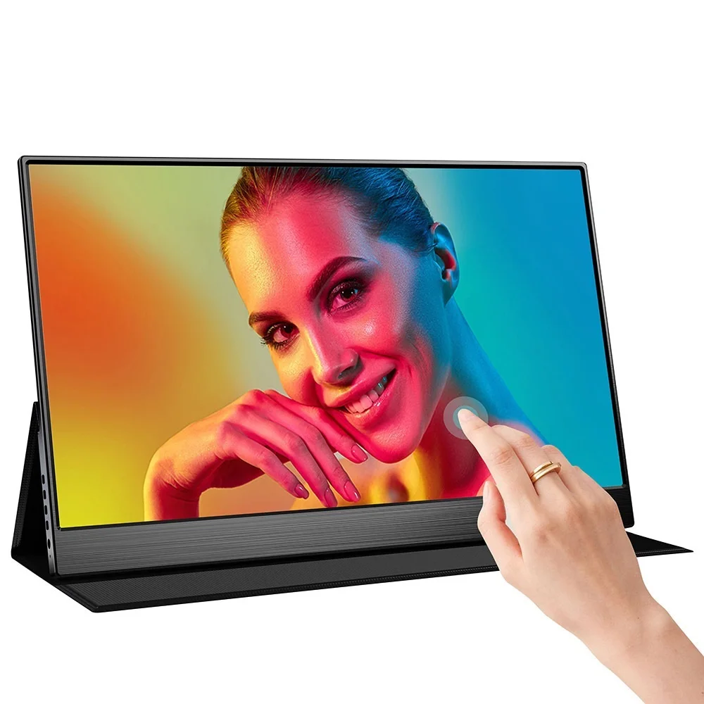 15.6 인치 휴대용 모니터 터치스크린, 1080P HDR IPS 패널 게임 모니터, USBC HDMI 호환, 스마트폰 노트북 스위치 PS4 용, 신제품