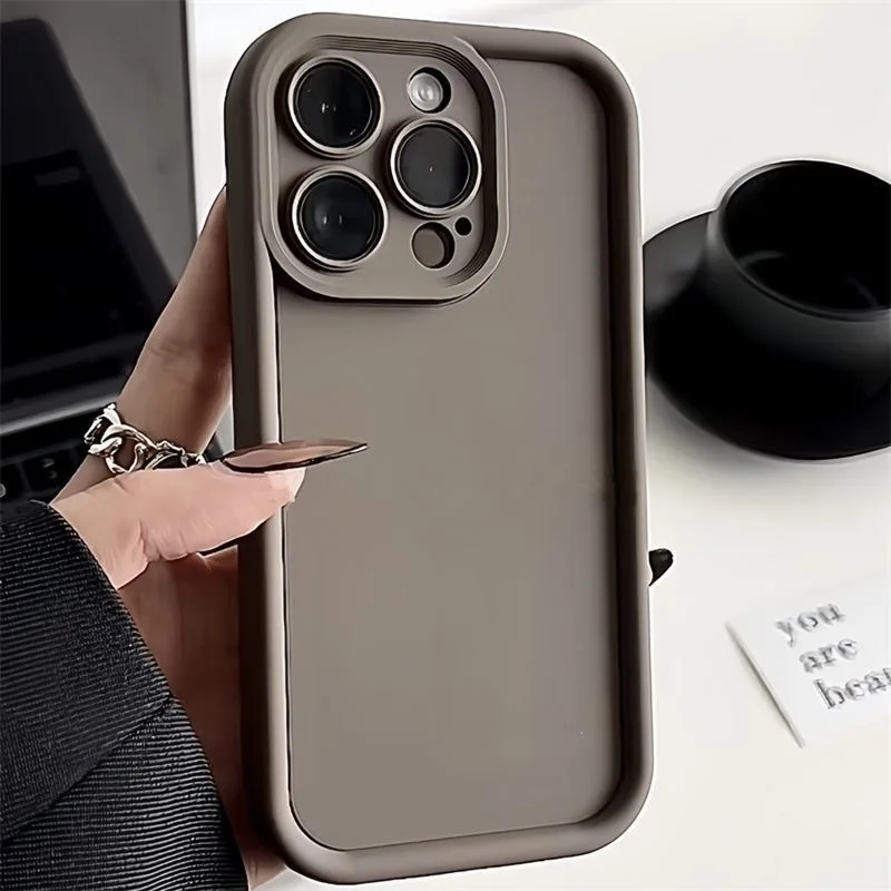 thumbnail image 1 of Funda de TPU suave de color caramelo para iPhone 16, 14, 15 Pro Plus, 13, 12, 11 Pro Max, 8, XR, X, XS, SE 2022, funda de silicona a prueba de golpes, 1 of 5