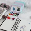 SeamiArt 1pc Mini Portable Travel Plastic Painting Box for Watercolor Paint Subpackage 2 Color Options 5